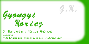 gyongyi moricz business card